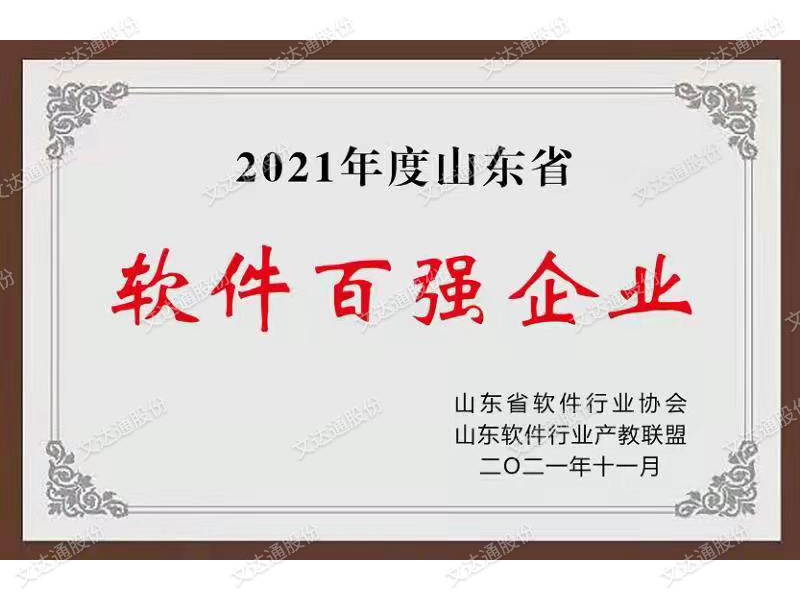 山東省軟件百強(qiáng)企業(yè)